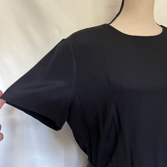 Vintage 80s Talbots Belted Dress Size 12 Preppy Minimalist Quiet Luxury USA - Picture 4 of 13